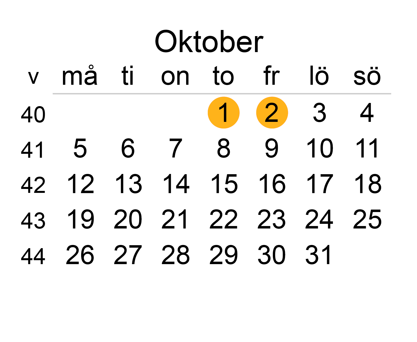 oktober